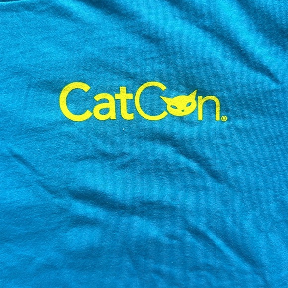 Cat Con Staff t-shirt, size S, blue, size small in womens - Picture 10 of 12